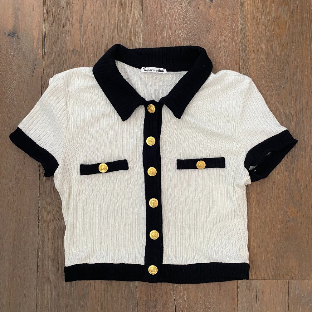 Reformation Aminara Knit Top